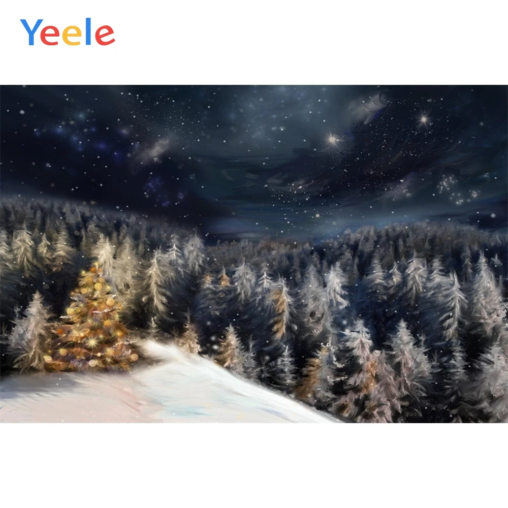 Yeele зимний пейзаж фотосессия Звездное сосновый лес фотографии фоны