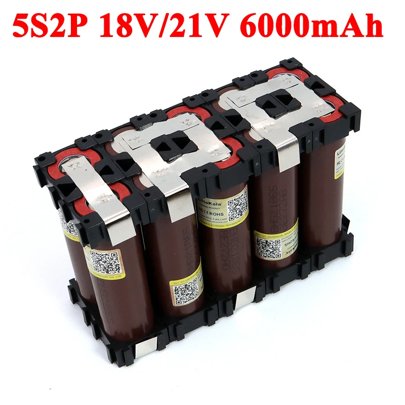 

5S2P 18650 HG2 6000mAh High power 20 amps 21V 25.2V for Screwdriver batteries weld Bracket battery pack