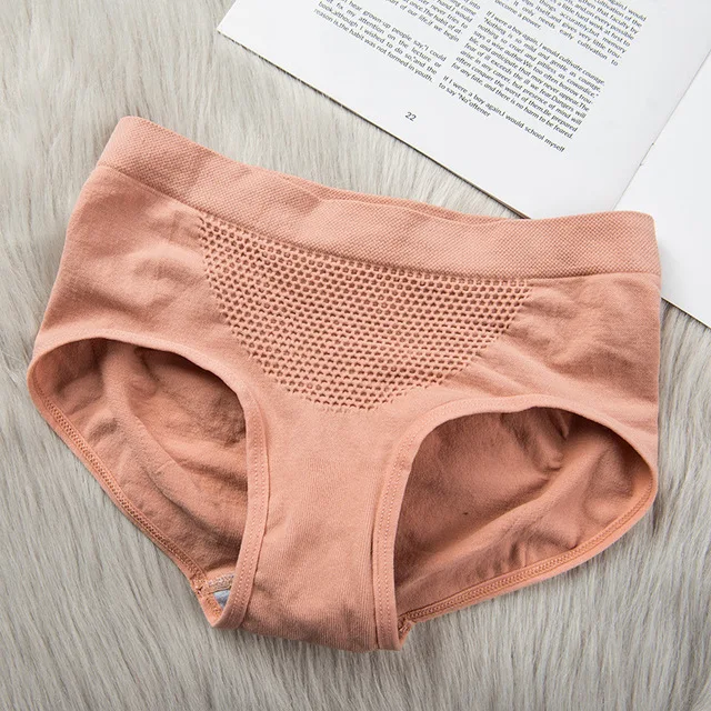 Женские хлопковые трусы с завышенной талией черные/серые/розовые Бесшовные