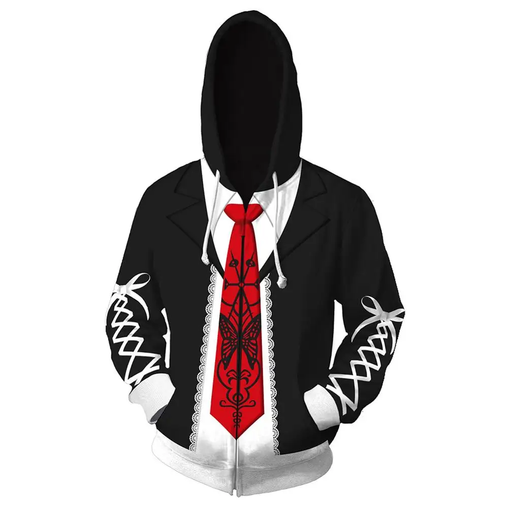 Anime Danganronpa Cosplay Celestia Ludenberg Cosplay Hoodie Hood Pullover Jacket Sweatshirt Coat Yasuhiro Taeko Hoodie