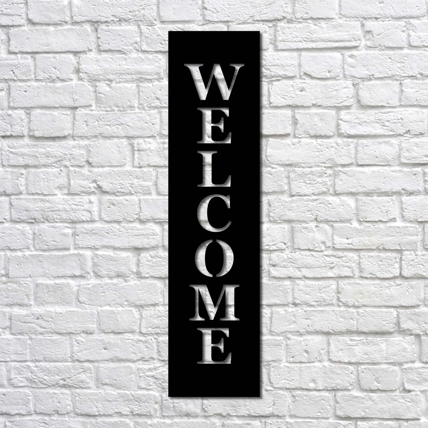 

Metal Table-Welcome Sign, home Entrance Decor - Interior Decoration - Wall Hanging - Home Decor - Wall Sign-100x25 cm