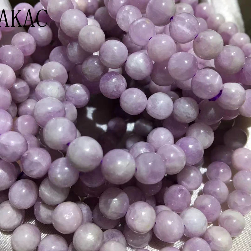 

2Bracelets Approx8mm 100% Natural kunzite bracelets beads wholesale send randomly