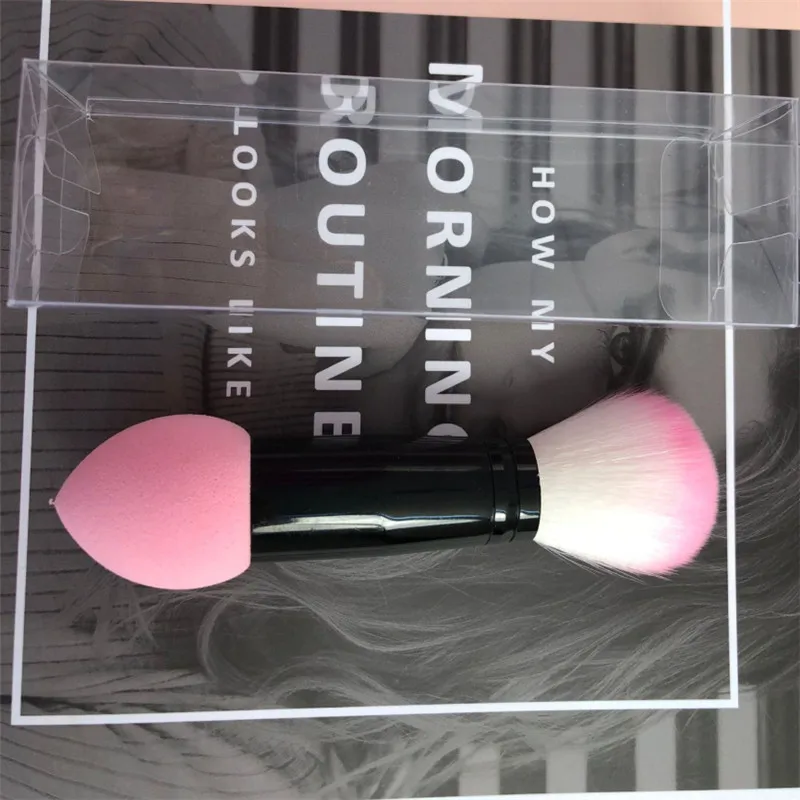 Профессиональная Кисть для румян 2 головки нейлоновая фотография две