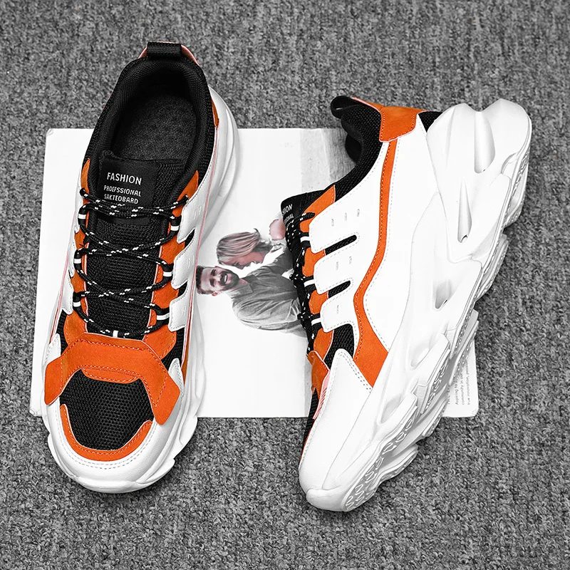 

2021 new men's sports shoes shock absorption comfortable elastic breathable outdoor sneakers jogging