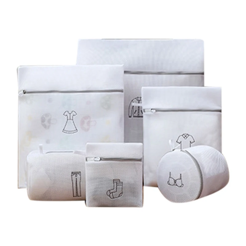 

6-Piece Laundry Bag Washing Machine Special Protection Bag Underwear Thickened Anti-Deformation Mesh Bag