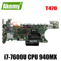 mainboard for lenovo thinkpad t470 laptop motherboard ct470 nm a931 with i7 7600u cpu 940mx gpu tested 100 fru 01hx676 1hx672
