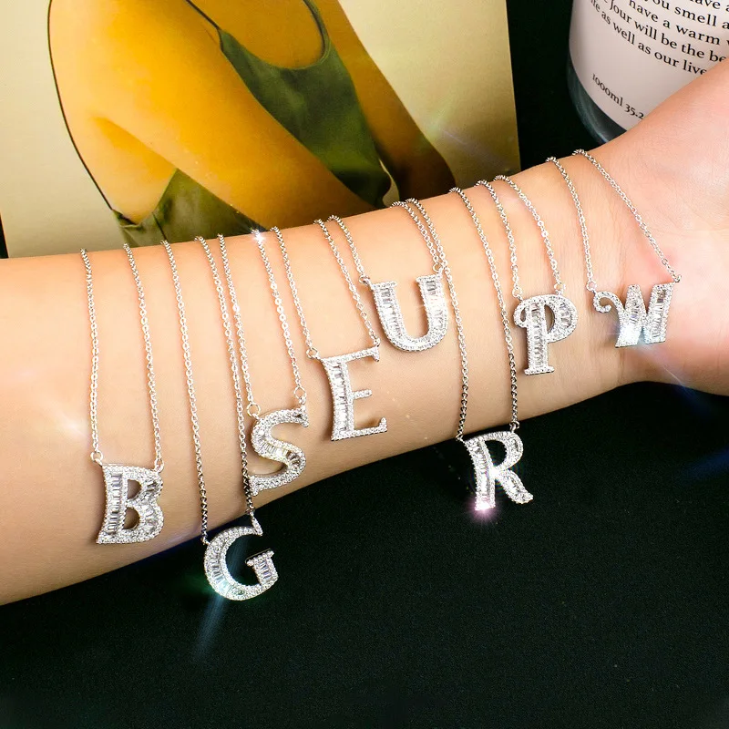 Ожерелье женское из серебра 925 пробы с подвеской в виде букв оригинала | Украшения