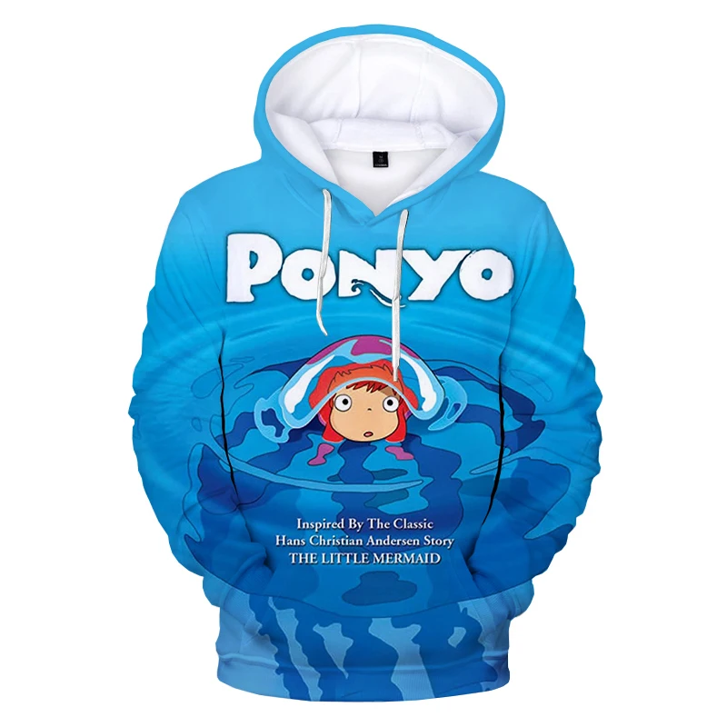 

Ponyo on the Cliff 3D Print Hooded Sweatshirts Kids Fashion Casual Cool Pullover Men Women Harajuku Streetwear Plus Size Hoodie