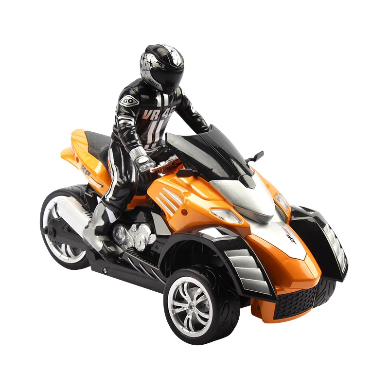 

1/10 RC трюковый мотоцикл с дистанционным управлением три колеса для дрифта мотоцикл 2,4 ГГц Электрический радиоуправляемый трюковый мотоцикл ...