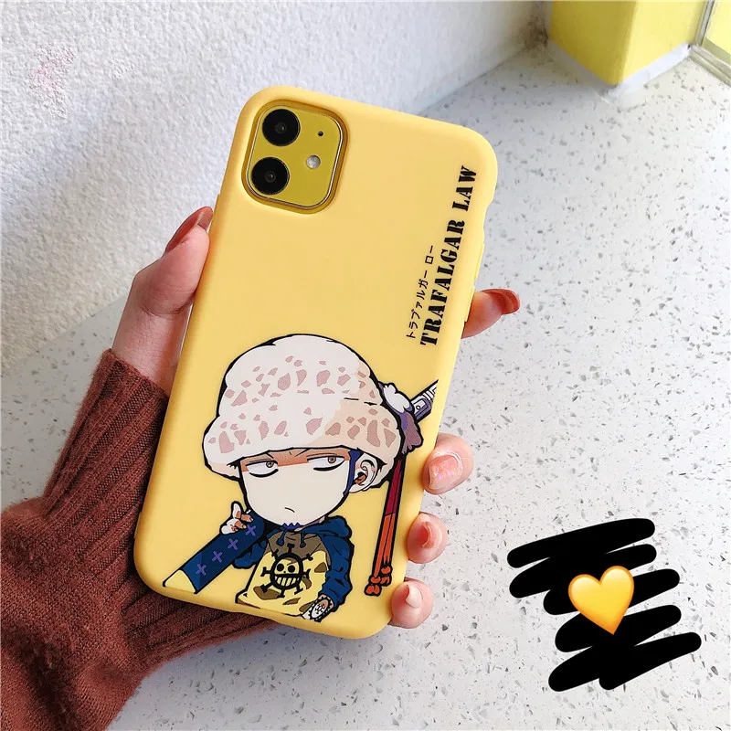 Мультяшный цельный чехол для iPhone 11 11pro 8 7 6 6s Plus X XS Чехлы max xr Japan Anime Shanks Trafalgar Law TPU