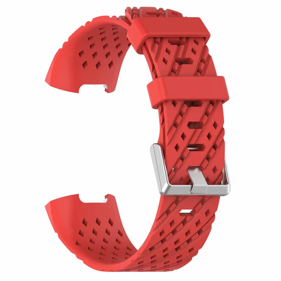 Ремешок силиконовый для часов Fitbit Charge 3 модный спортивный саржевый мягкий