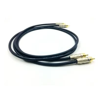 1 pair hi end l 4e6s audio cable rca connector wire hifi rca cable rca male to male audio cable