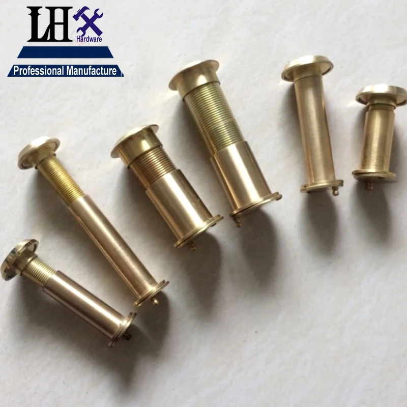 LHX YP294 латунный дверной глазок зрители для домашней безопасности 14-24 мм диаметр 35-110 мм толщина ворота фурнитура DIY i