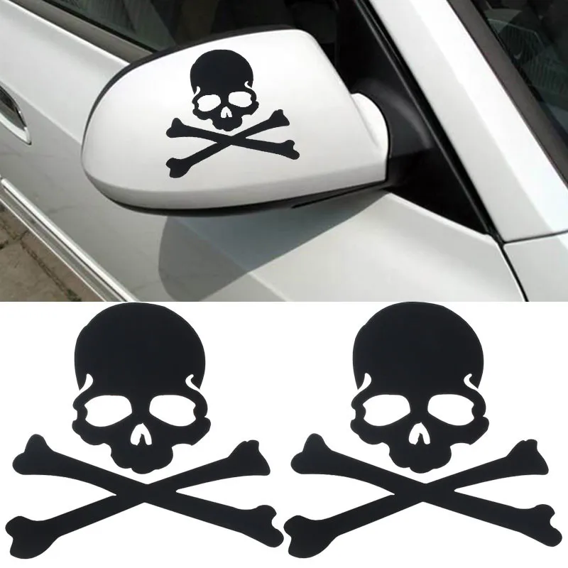 DAWASARU череп дизайн 3D украшение стикер автомобильные аксессуары боковое зеркало