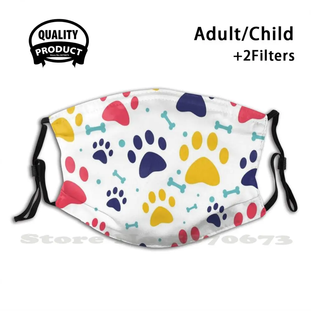 

Cute Puppies Paws - Colorful Dog Lover Design Fashion Protective Masks Dog Lover Cute Puppies Paws Paw Cute Puppy Cute Dogs