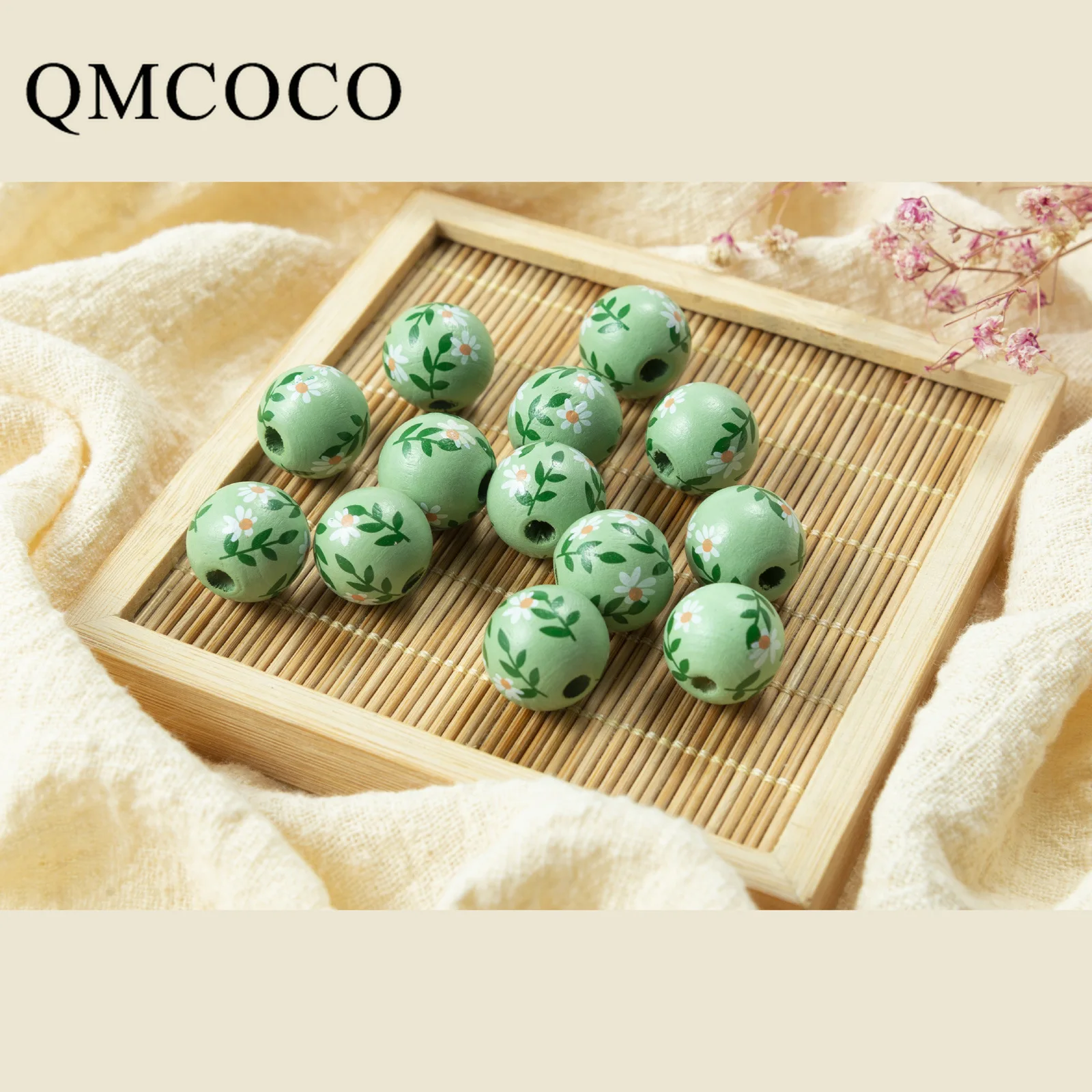 

New Product Chinoiserie 16mm Wooden Round Beads DIY Custom Fashion Crafts Kid Toys Bracelet Accessories Beads For Jewelry Making
