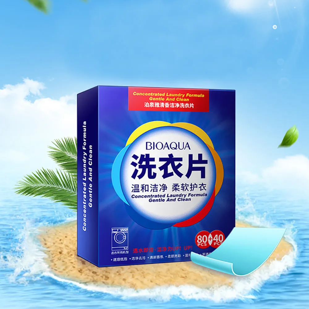 120 New Formula Laundry Detergent Sheet Nano Concentrated Washing Powder For Machine cleaner Cleaning product^35 | Дом и сад