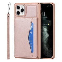 signalshin pu leather tip back lanyard case for iphone 12 11 pro max xs card holder wallet cover for iphone x 7 8 plus se 2020