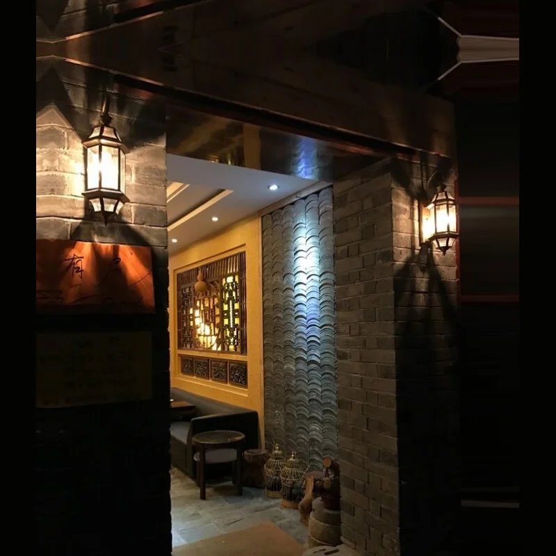 Ванная наружная медная настенная лампа бра винтажные Настенные светильники на