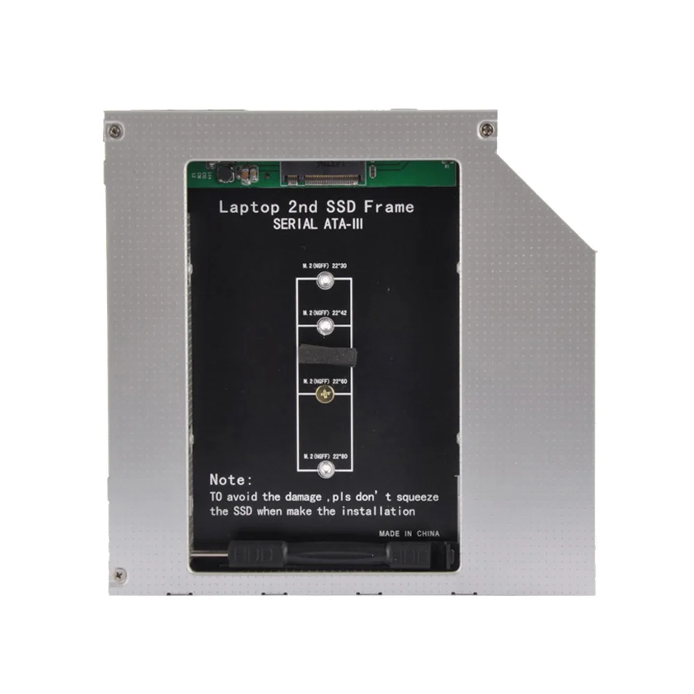 DeepFox алюминиевый корпус NGFF M.2 M2 2nd HDD Caddy 12 7 мм SATA 3 Optibay жесткого диска адаптер DVD 2 5 SSD