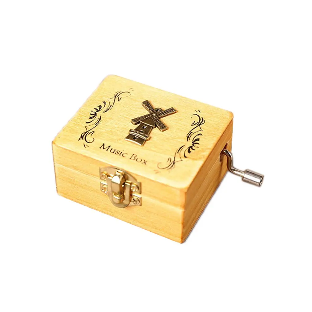 Ретро деревянная музыкальная шкатулка ручной работы изысканные музыкальные