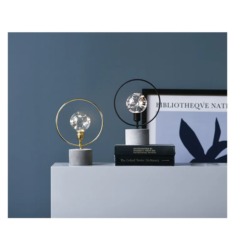 Железный Круглый Пластиковый базовый Ночной светильник украшение дома отель