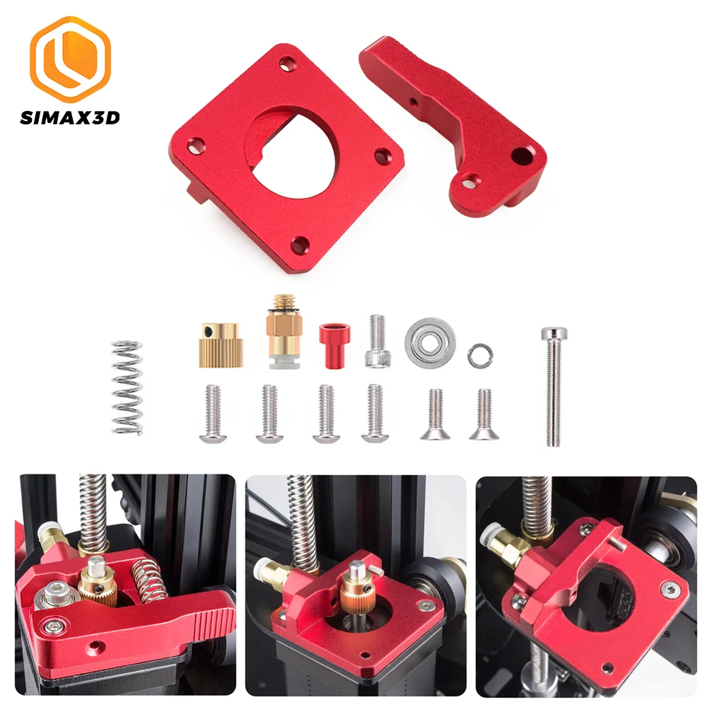 SIMAX3D MK8 CR-10 Extreuder 3D printer part kit Aluminum for ender3 Pro CR-7 CR-8 Block bowden 1.75mm Filament Reprap Extrusion |