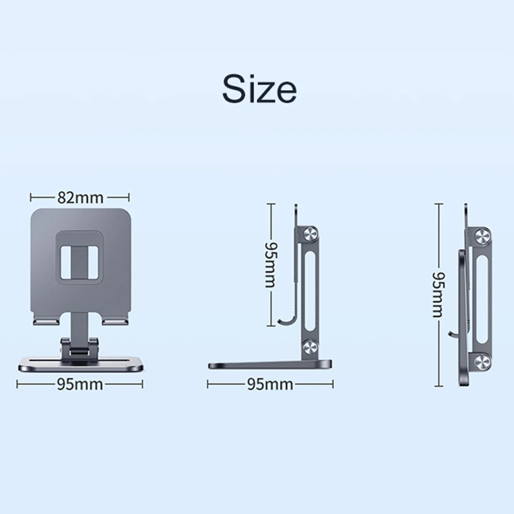 

Tablet Stands Foldable Phone Holder Universal Adjustable with Non-Slip Silicone Pad Bracket for iPad Mobile Phone