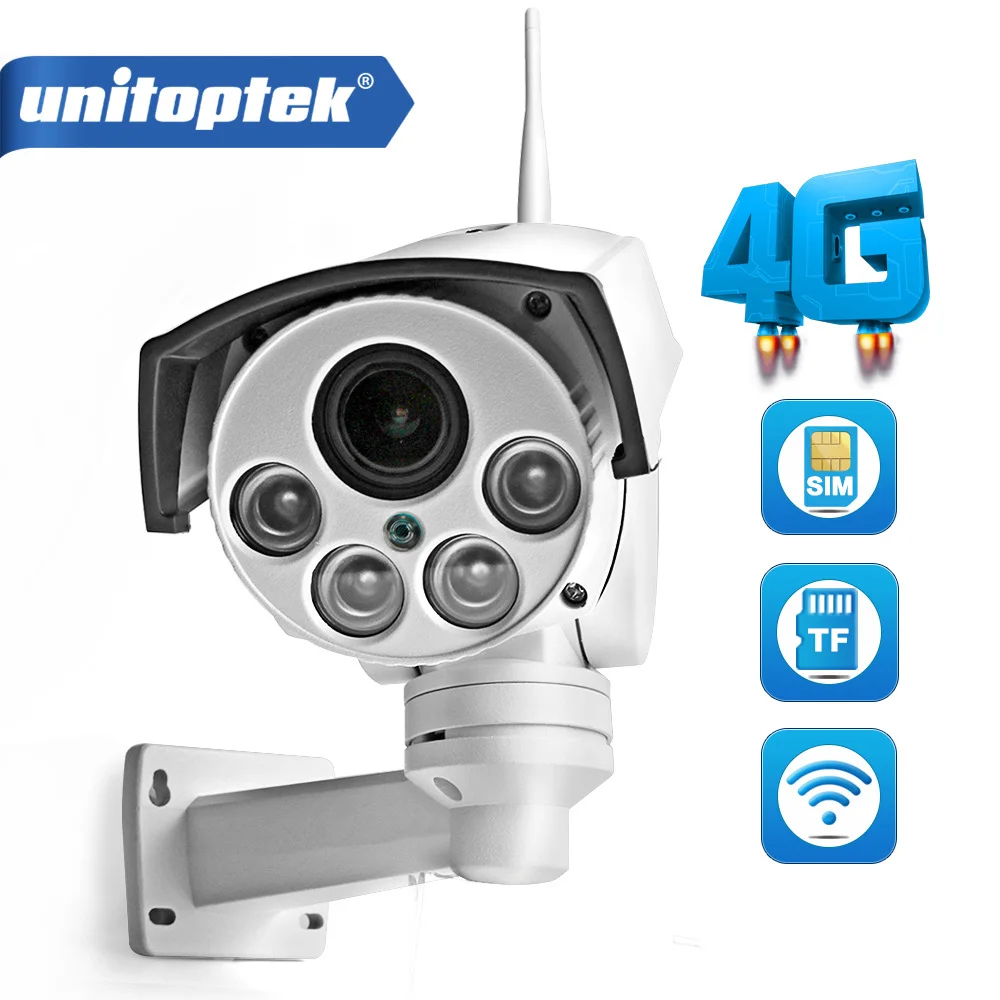1080P 2MP 3g 4G SIM карта PTZ камера наружная PTZ HD камера Пуля Беспроводная IR 50 м 5X/10X зум Автофокус CCTV Видеокамера