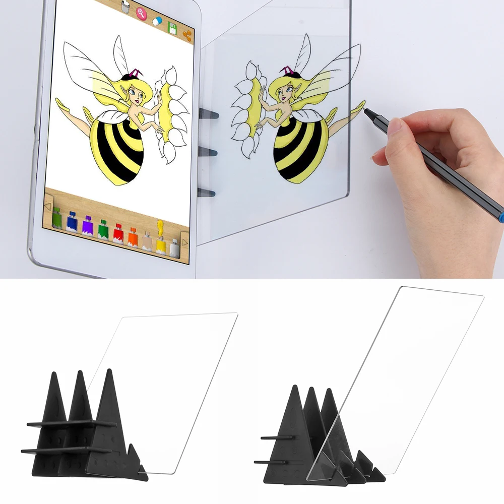 1 шт. пластиковая доска для рисования с оптическим покрытием|Ручки и кисти картин