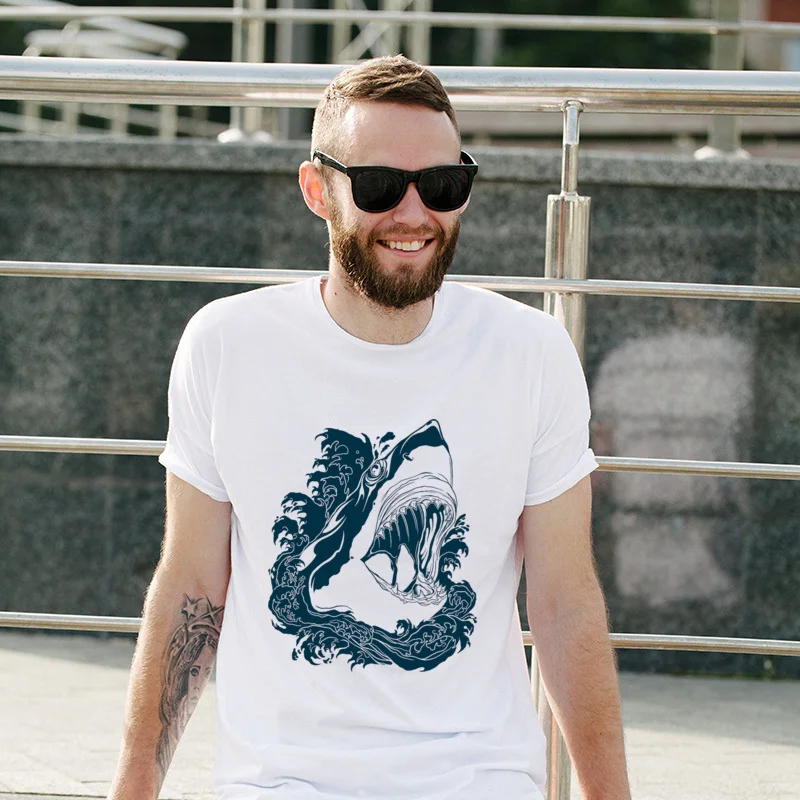 

Hot Sale Shark Week Simple Style Autumn Tops T Shirt High Quality Customized T-Shirt Hip hop Cotton Tees Boyfriend Gift