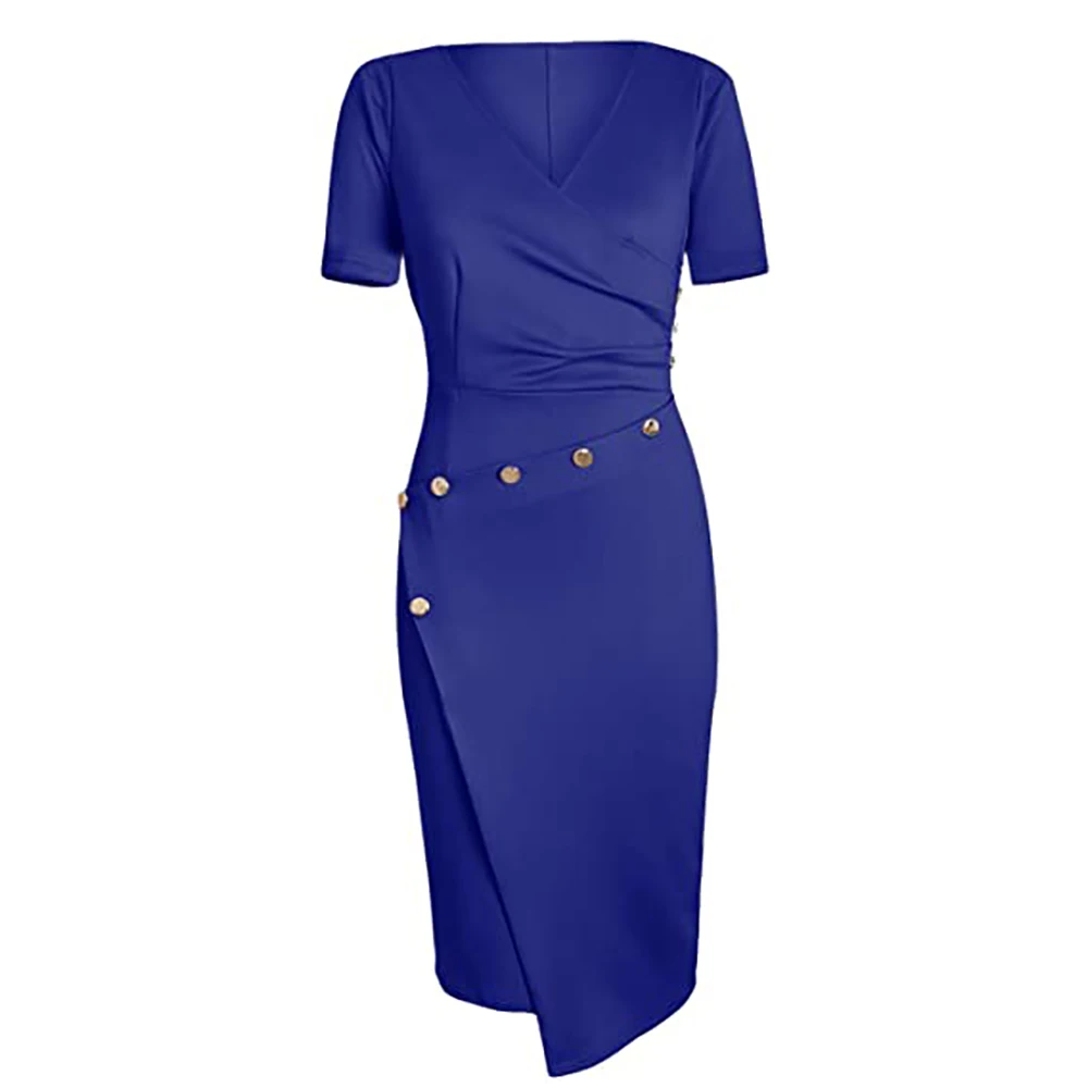 Женское облегающее платье миди ADEWEL белое элегантное с V образным вырезом на