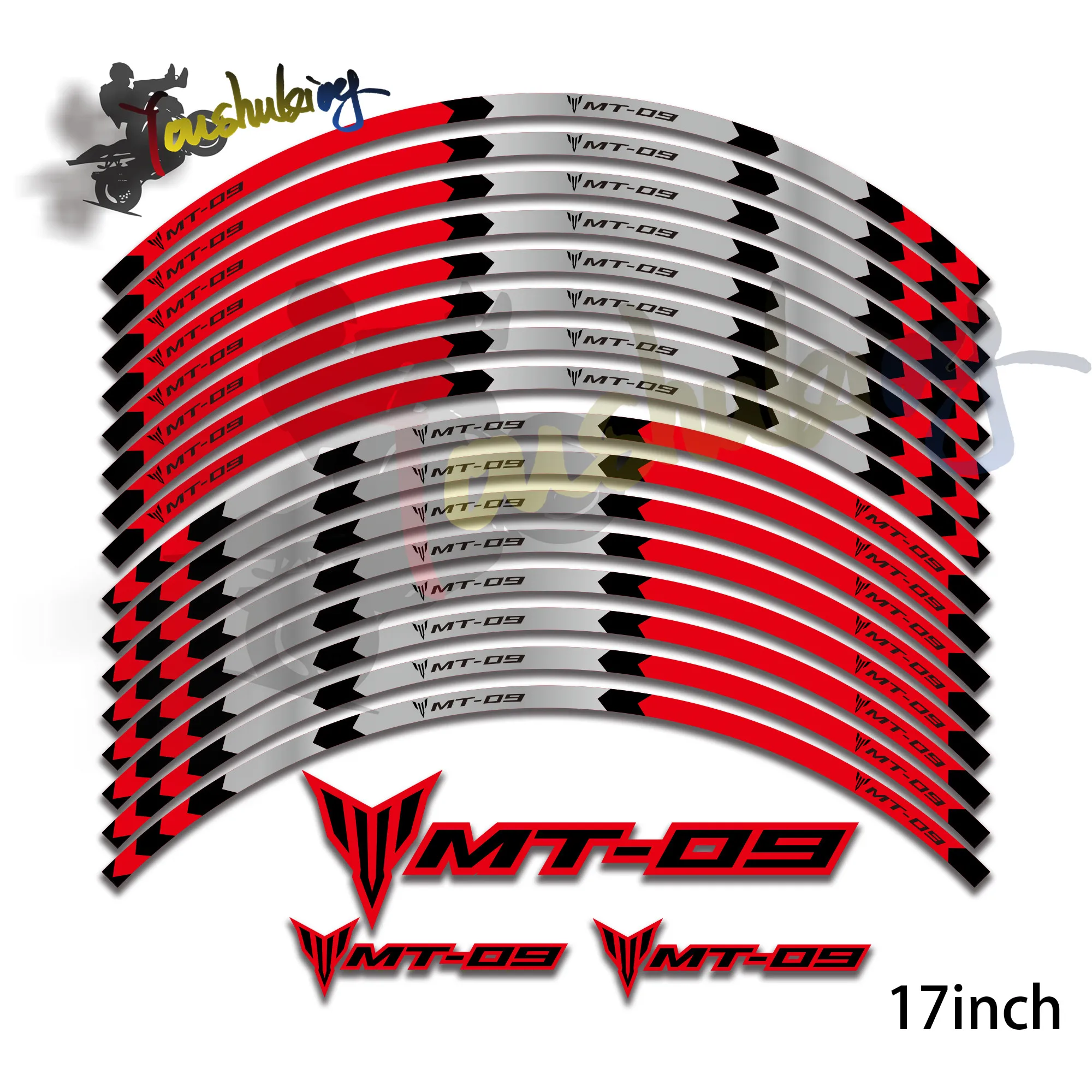 Светоотражающие наклейки на раму мотоцикла подходит для любого 17 дюймов с
