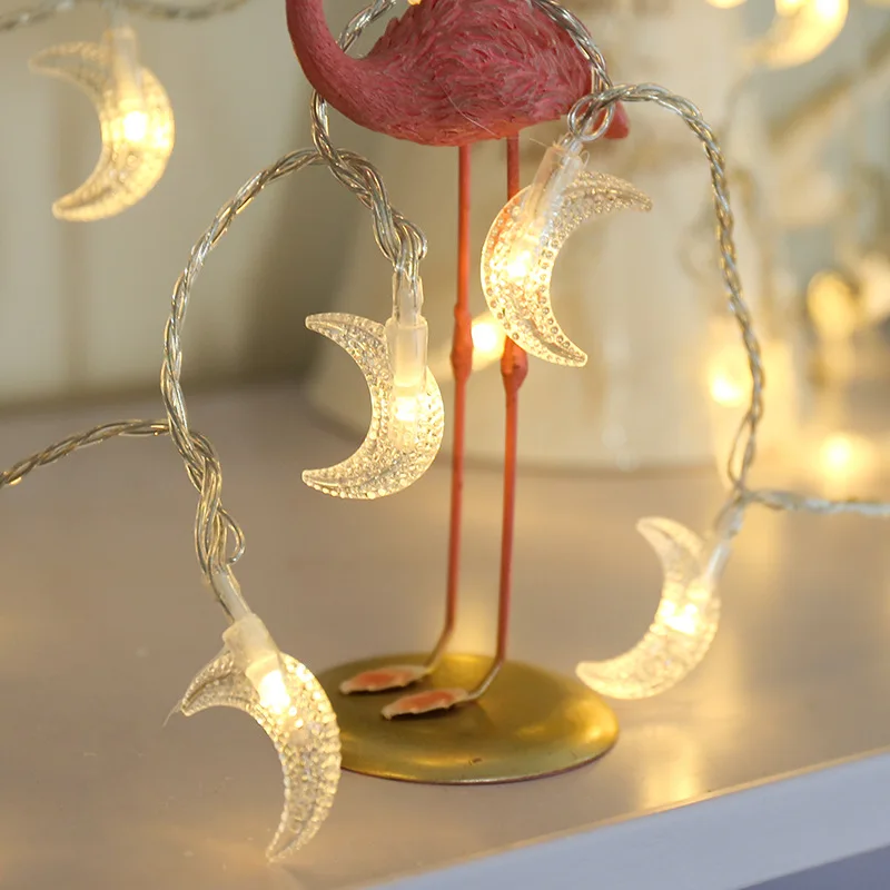 BTgeuse Moon LED String Fairy Night Lights for Christmas Party DIY Decoration Lamp 3M 2M Battery Powered Garland | Освещение