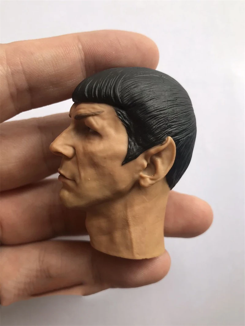 

For Fans Scale 1/6th Man Male Superstar Trek Spock Head Sculpture Be With Mostly 12inch Doll Action Collection
