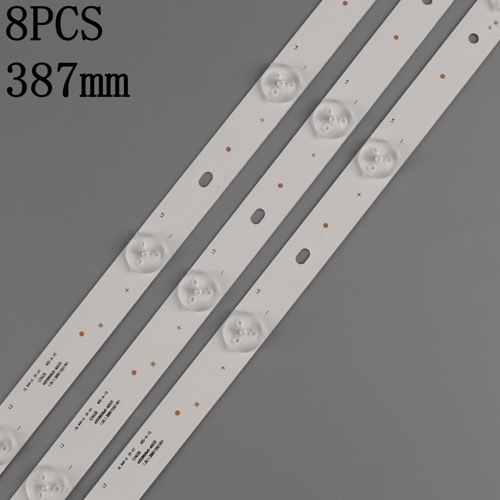 New 40 PCS/lot 5LED 387mm LED backlight strip for Philco PH40R86 400S8605X8-B0040 E34036 40S-4-10 1.00.1.388015S01R V1