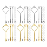 6pcs for 3 tier cake stand fittings hardware holder for resin crafts diy making cupcake serving stand decoration