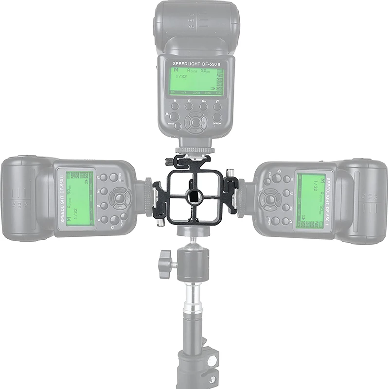 2 шт. тройное крепление для холодного башмака держатель зонта камеры Speedlite