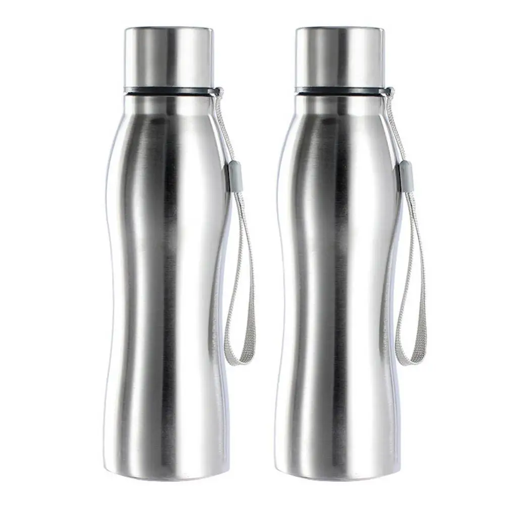

750ml Portable Single Wall Stainless Steel Water Bottle Outdoor Sports Drink Cup
