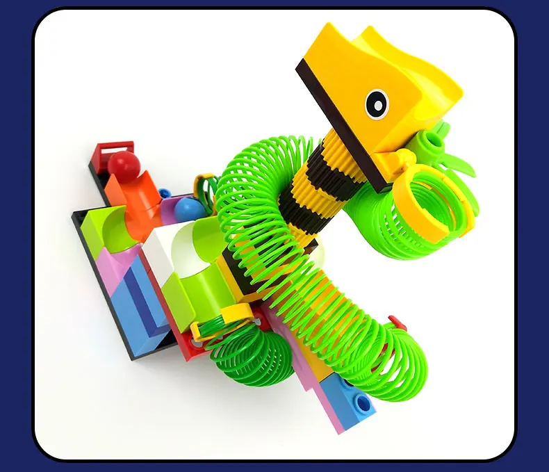 Детские блестящие 65-203 шт мраморные беговые дорожки Duplo DIY блоки игрушки строительные блоки весенние горки для детей мальчик девочка подарок на день рождения