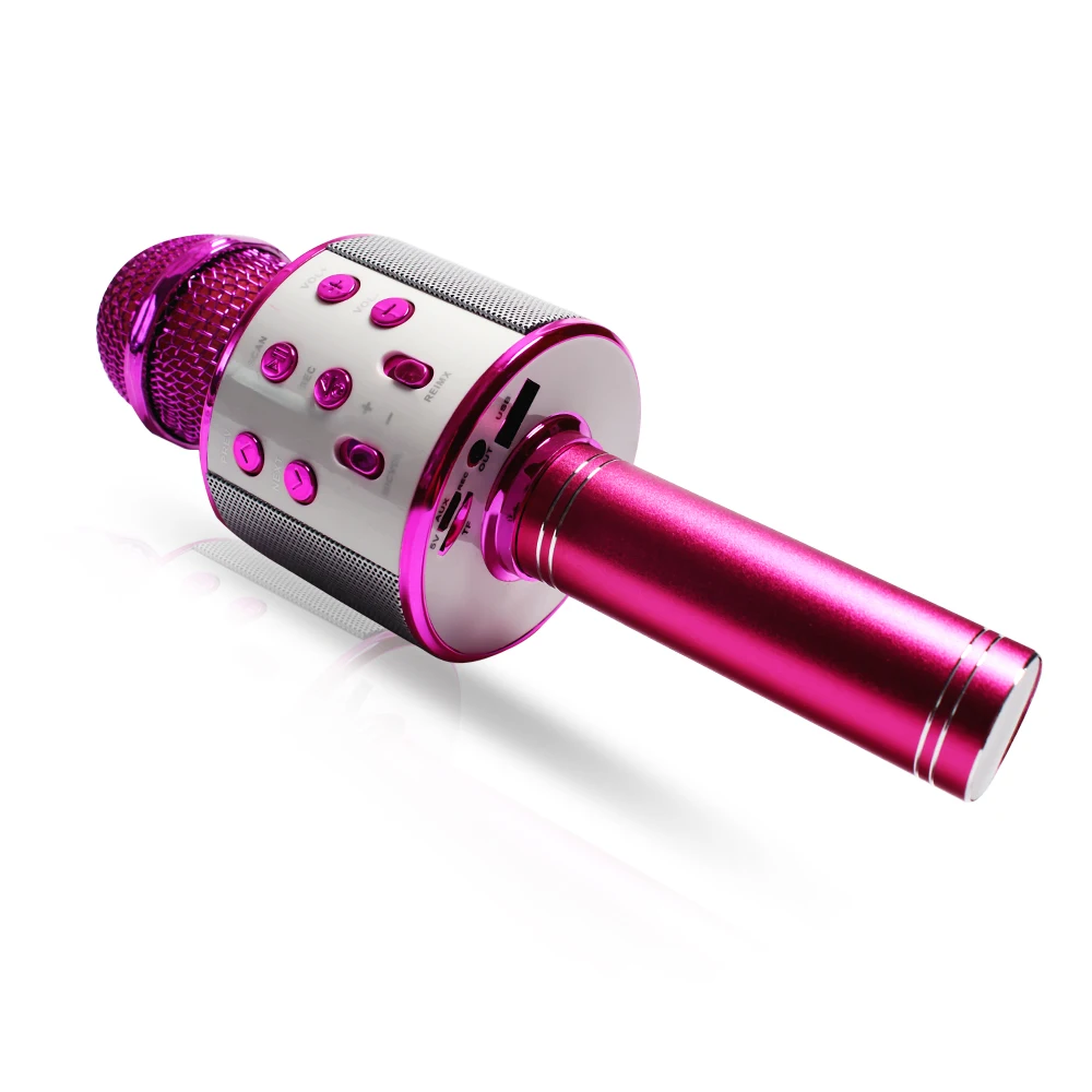 WS858 микрофон Bluetooth беспроводной USB WS 858 Профессиональный динамик Consender Ktv мобильный телефонный проигрыватель микрофон Запись музыки