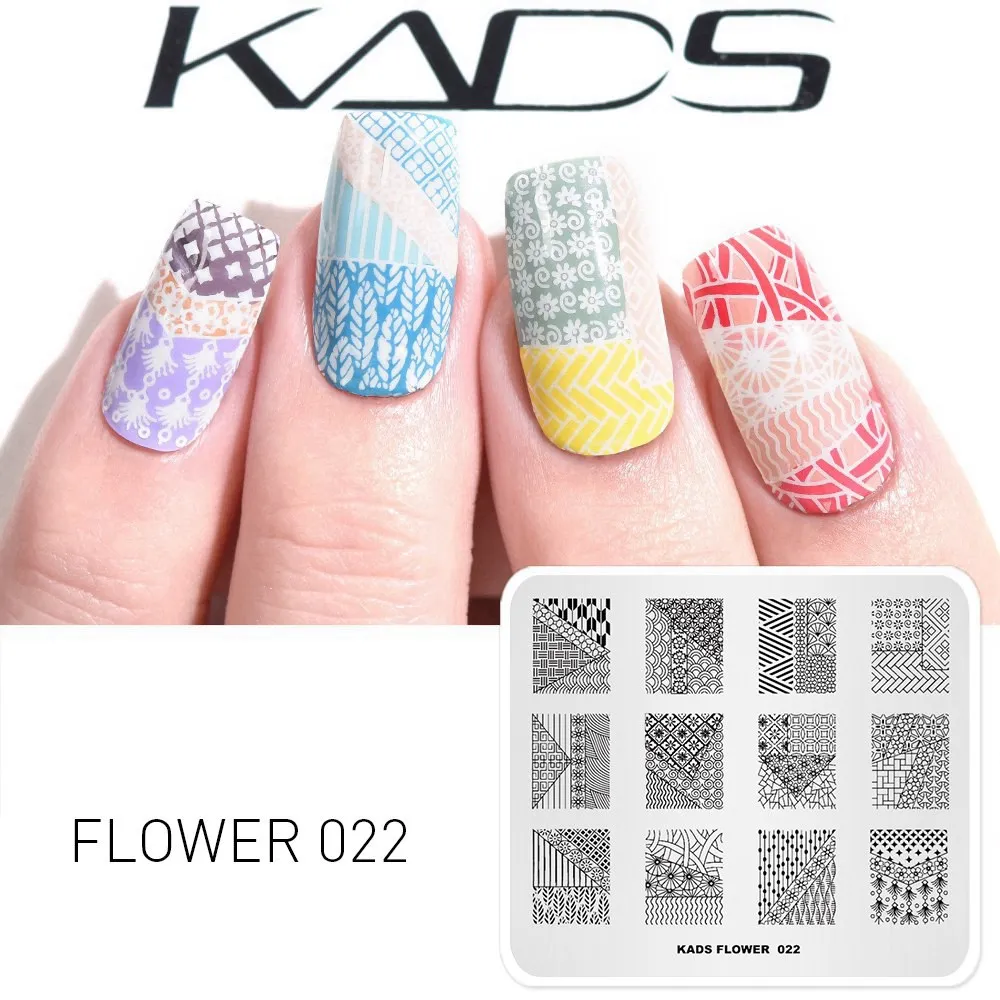 Flower 022 1 шт. штамповки для ногтей пластины красоты цветок серии шаблоны для ногтей поднос для маникюра дизайн ногтей штамповка шаблон украшения Штамп для ногтей - Цвет: Flower 022