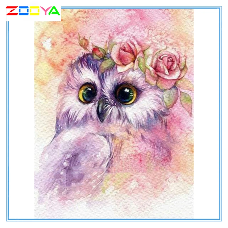 Zooya Новый Diy алмазная живопись 5D Сова полный квадрат/Круглые бриллианты вышивка