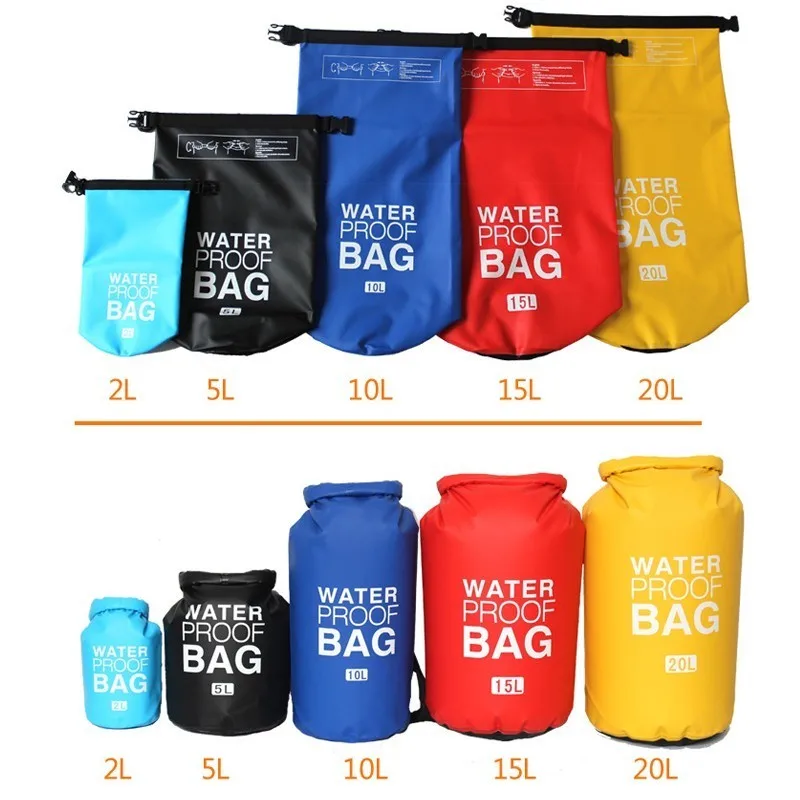 Водонепроницаемая сумка для улицы 2L/5L/10L/15L/20L/30L сухая телефона поясная плавания