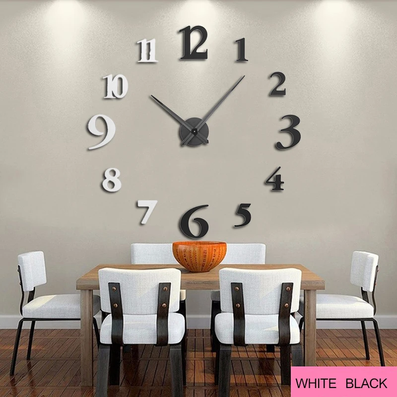 2019 новейшая модель настенных часов сделай сам 3D акриловые наклейки зеркало EVA