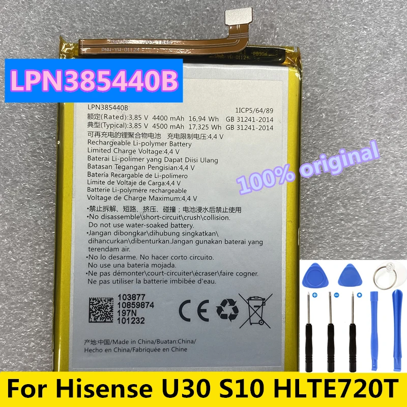 

Original High Quality LPN385440B 4500mah Battery For Hisense U30 S10 HLTE720T Batteries 5000mAh LPN385490