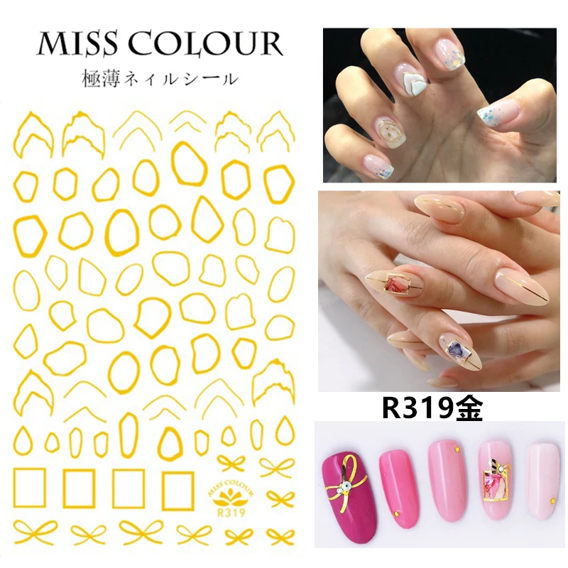 SUPER THIN SELF ADHENSIVE 3D NAIL ART SLIDER STICKER BUBBLE STONE MARBLE TEXTURE PATTERN R318-319 | Красота и здоровье