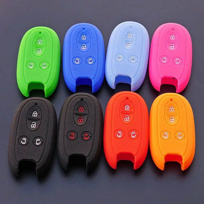 Силиконовый чехол для автомобильного ключа защитный кожи SUZUKI Smart 4 кнопки пульт