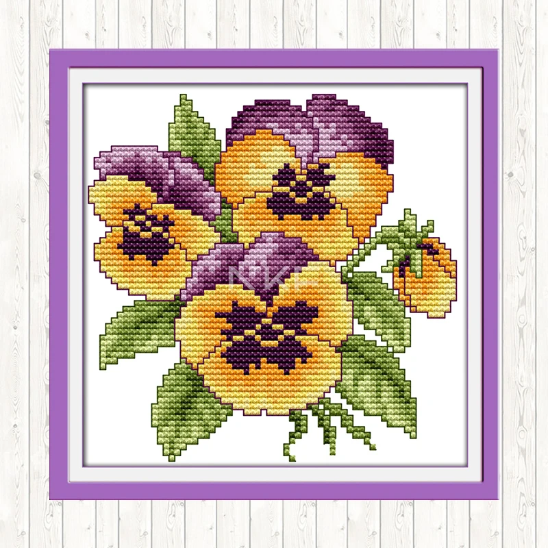 Joy Sunday Cross Stitch Mini Patterns Flowers Series 14CT 11CT DIY Handwork Embroidery Kit DMC Needlework Set Crafts Wholesale | Дом и сад