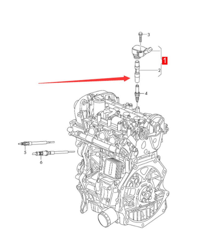 Катушка зажигания 06K905110H 06K905110D для Audi A1 A3 Limousine A4 Avant Saloon A5 Convertible Sportback VW JETTA VI IV Skoda